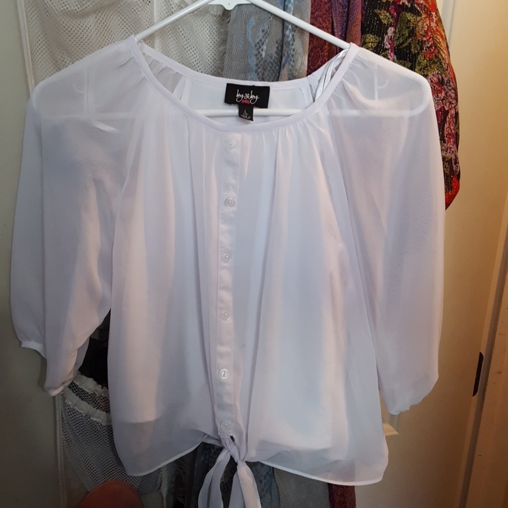 Girls see through white top